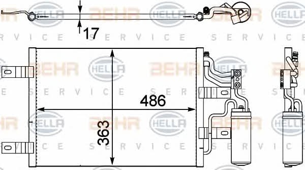 AC Condenser Behr-Hella 8FC 351 302-551