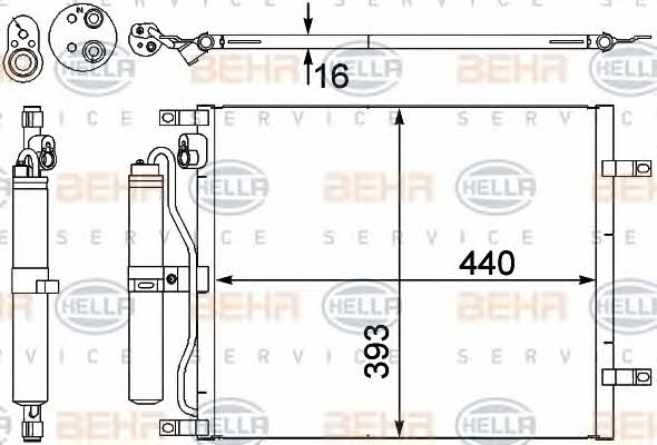 8FC351303231 Behr-Hella AC Condenser