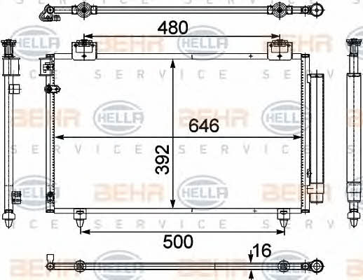Behr-Hella 8FC 351 303-671 Cooler Module 8FC351303671