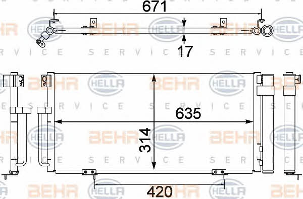 Behr-Hella 8FC 351 303-791 Cooler Module 8FC351303791