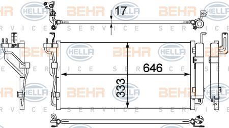 Behr-Hella 8FC 351 304-401 Cooler Module 8FC351304401