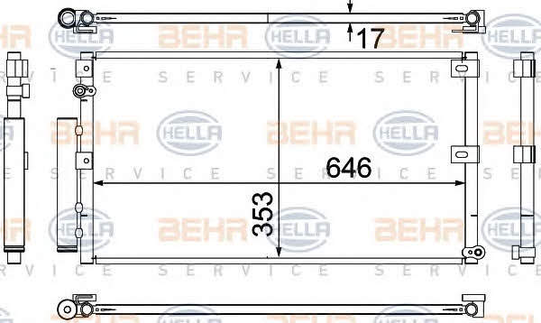 Behr-Hella 8FC 351 307-121 Cooler Module 8FC351307121