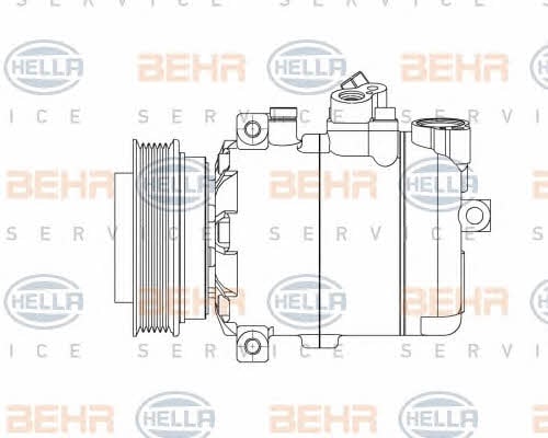 Behr-Hella 8FK 351 132-081 Compressor, air conditioning 8FK351132081