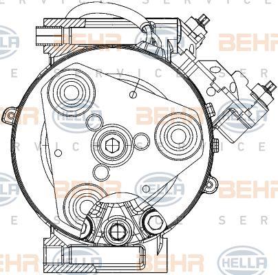 Behr-Hella Compressor, air conditioning – price