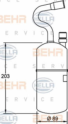 Behr-Hella 8FT 351 192-021 Dryer, air conditioner 8FT351192021
