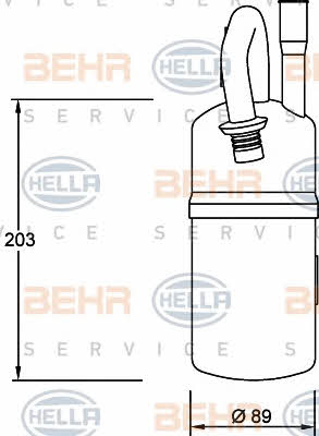 Behr-Hella 8FT 351 192-051 Dryer, air conditioner 8FT351192051