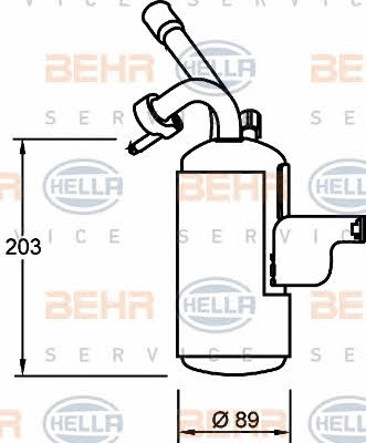 Behr-Hella 8FT 351 335-051 Dryer, air conditioner 8FT351335051