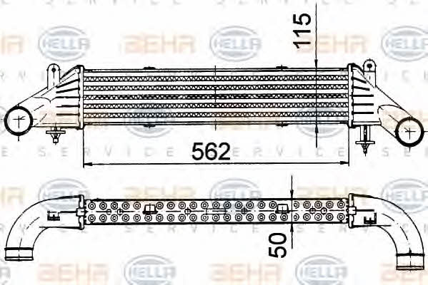 Behr-Hella 8ML 376 724-161 Intercooler, charger 8ML376724161