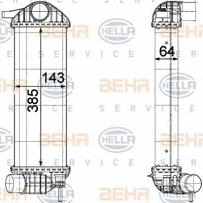 Behr-Hella 8ML 376 755-541 Intercooler, charger 8ML376755541