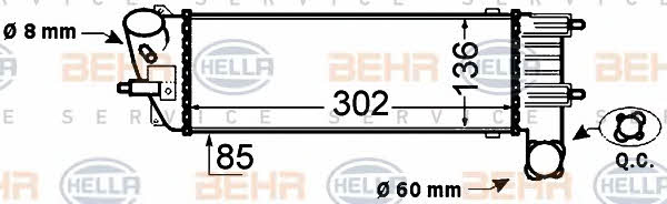 8ML376776231 Behr-Hella Intercooler, charger
