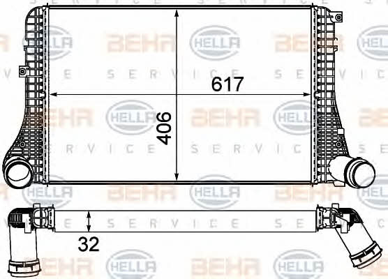 Behr-Hella 8ML 376 787-621 Intercooler, charger 8ML376787621