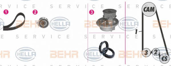  8MP 376 800-801 TIMING BELT KIT WITH WATER PUMP 8MP376800801