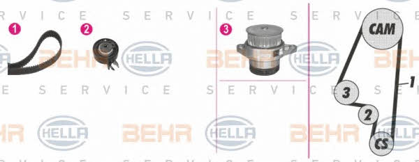 Behr-Hella 8MP 376 800-841 Water pump 8MP376800841