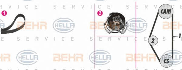Behr-Hella 8MP 376 801-821 TIMING BELT KIT WITH WATER PUMP 8MP376801821