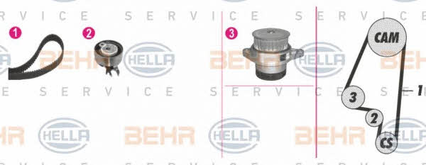 Behr-Hella 8MP 376 801-891 Water pump 8MP376801891