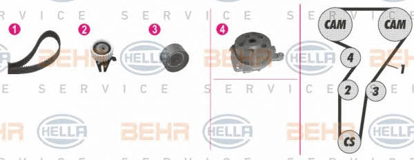 Behr-Hella 8MP 376 803-831 Water pump 8MP376803831