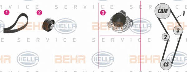 Behr-Hella 8MP 376 807-851 Water pump 8MP376807851