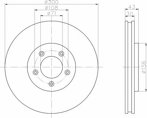 Hella-Pagid 8DD 355 106-821 Brake disc 8DD355106821 8DD355106821 Hella-Pagid Brake disc