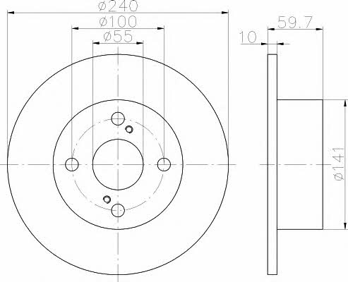 Hella-Pagid 8DD 355 111-711 Brake disc 8DD355111711