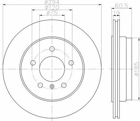 Hella-Pagid 8DD 355 112-261 Brake disc 8DD355112261