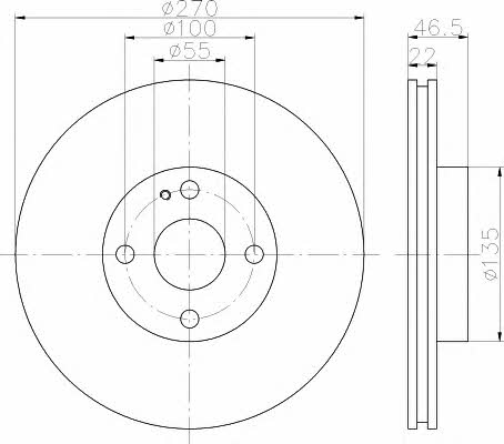 Brake discs Mazda: 8DD355115361 Hella-Pagid Brake disc