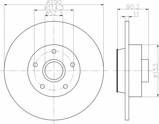 Hella-Pagid 8DD 355 119-301 Brake disc 8DD355119301