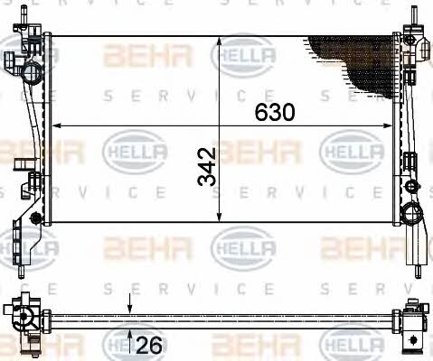 Behr-Hella 8MK 376 754-561 Radiator, engine cooling 8MK376754561