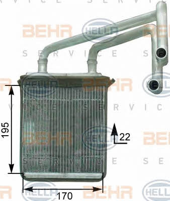 Behr-Hella 8FH 351 315-231 Heat exchanger, interior heating 8FH351315231