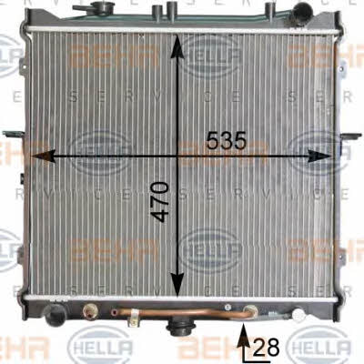Behr-Hella 8MK 376 763-511 Radiator, engine cooling 8MK376763511
