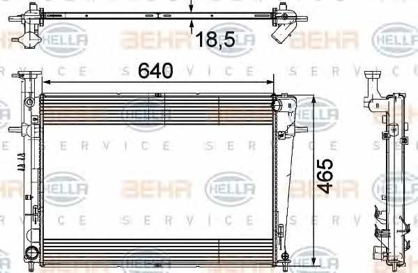 Behr-Hella 8MK 376 745-611 Radiator, engine cooling 8MK376745611