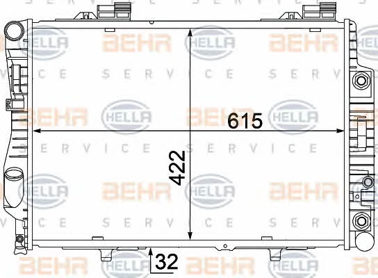 Behr-Hella 8MK 376 711-234 Radiator, engine cooling 8MK376711234