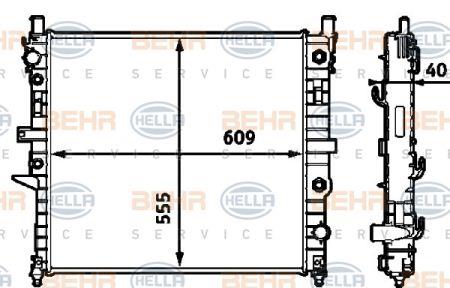 Behr-Hella 8MK 376 718-591 Radiator, engine cooling 8MK376718591