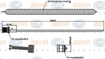 Behr-Hella 8FT 351 193-241 Dryer, air conditioner 8FT351193241