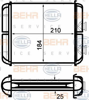 Behr-Hella 8FH 351 024-271 Heat exchanger, interior heating 8FH351024271