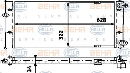 Behr-Hella 8MK 376 713-731 Radiator, engine cooling 8MK376713731