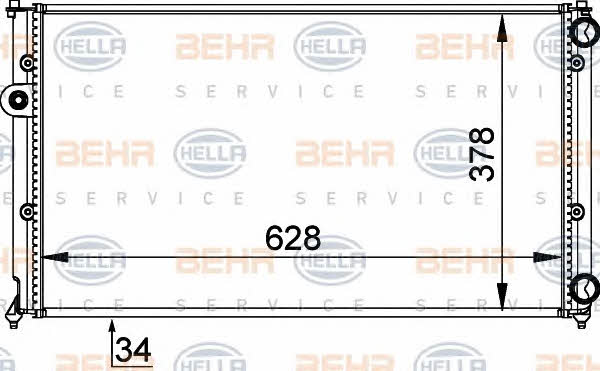 Behr-Hella 8MK 376 714-454 Radiator, engine cooling 8MK376714454