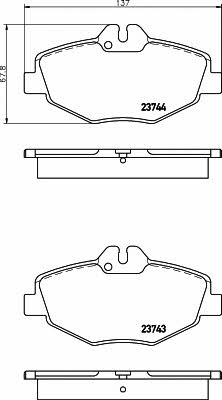 Hella-Pagid 8DB 355 018-731 Brake pad set 8DB355018731 8DB355018731 Hella-Pagid Brake pad set