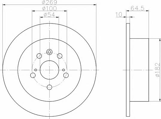 Hella-Pagid 8DD 355 104-061 Brake disc 8DD355104061