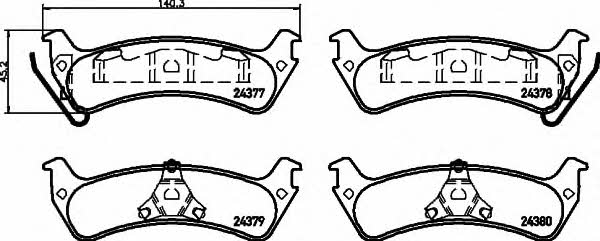 Hella-Pagid 8DB 355 012-491 Brake Pad Set, disc brake 8DB355012491