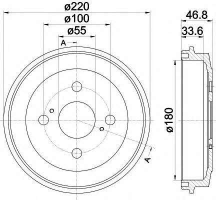 Hella-Pagid 8DT 355 301-931 Rear brake drum 8DT355301931