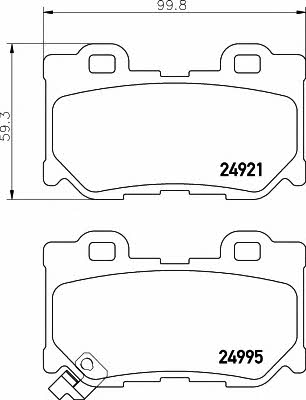 Hella-Pagid 8DB 355 015-421 Brake Pad Set, disc brake 8DB355015421