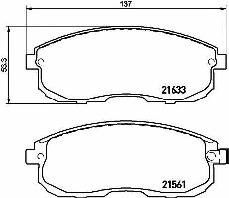 Hella-Pagid 8DB 355 015-641 Brake Pad Set, disc brake 8DB355015641