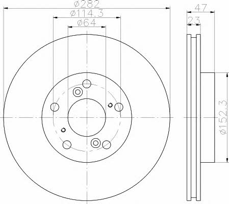 Hella-Pagid 8DD 355 117-081 Brake disc 8DD355117081