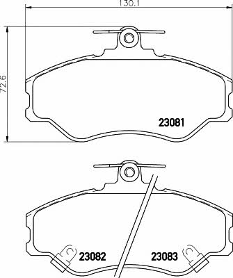 Hella-Pagid 8DB 355 016-641 Brake Pad Set, disc brake 8DB355016641