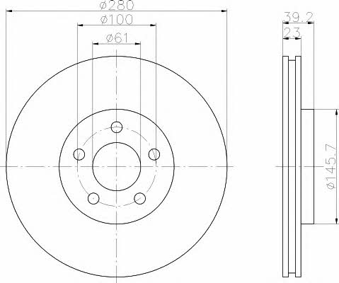 Hella-Pagid 8DD 355 118-601 Brake disc 8DD355118601 8DD355118601 Hella-Pagid Brake disc