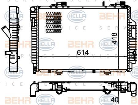 Behr-Hella 8MK 376 717-264 Radiator, engine cooling 8MK376717264