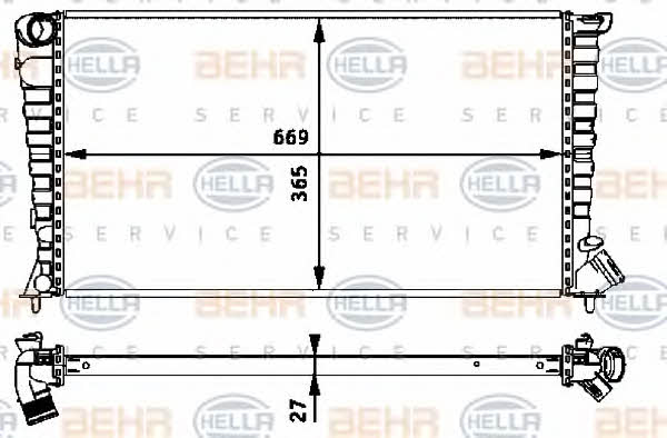 Behr-Hella 8MK 376 717-601 Radiator, engine cooling 8MK376717601