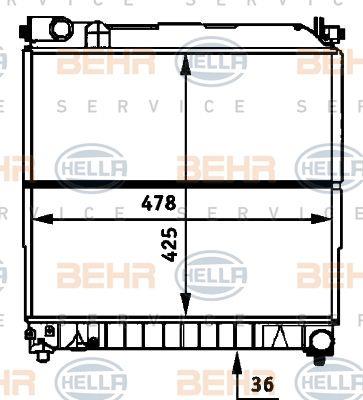 Behr-Hella 8MK 376 717-681 Radiator, engine cooling 8MK376717681