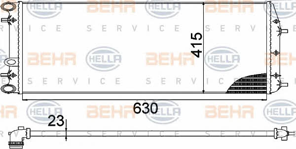 Behr-Hella 8MK 376 717-704 Radiator, engine cooling 8MK376717704