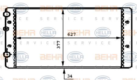 Behr-Hella 8MK 376 717-721 Radiator, engine cooling 8MK376717721
